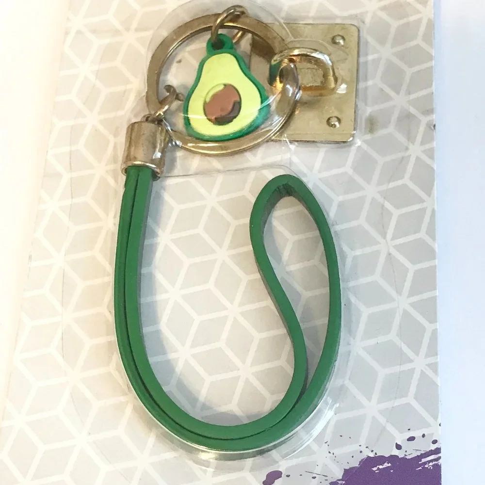 Phone Ring W/ Strap Avocado Charm Mobile Cell Phone Lanyard Grip Strong Adhesive